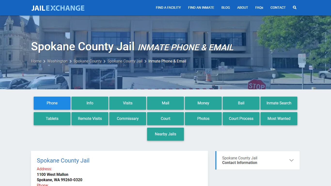 Inmate Phone - Spokane County Jail, WA - Jail Exchange